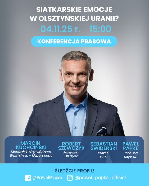 Paweł Papke: konferencja prasowa na temat organizacji Mistrzostw Świata w siatkówce